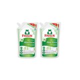 Frosch Aloe Vera Sıvı Bulaşık Deterjanı Hassas Ciltler Için 800 ml x 2 Adet, Vegan, Yedek Torba
