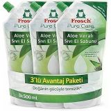 Frosch Aloe vera Sıvı El Sabunu 500 ml x3 Avantaj Paketi – Nemlendirici Hassas Cilt Bakımı