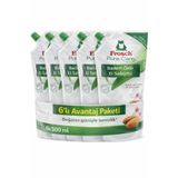 Frosch Badem Özlü Sıvı El Sabunu 500 ml x6 Avantaj Paketi Hassas Ciltler İçin Nemlendirici Bakım