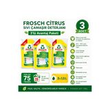 Frosch Beyaz ve Açık Renkli Çamaşırlar İçin Sıvı Deterjan Yedeği Limon Ferahlığı 25 Yıkama 1,5 L - 3 Adet