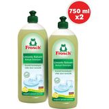 Frosch Limonlu Bulaşık Deterjanı 750 ml 2 Adet Doğal Etken Maddelerle Üretildi - 1,5 lt