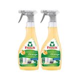 Frosch Portakal Özlü Çok Amaçlı Yüzey Temizleyici Sprey 500 ml x 2 Adet, Vegan