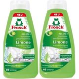 Frosch Yeşil Limonlu Bulaşık Deterjanı Jel 650 ml x 2 Adet, 40 Yıkama, Yağ Çözücü ve Parlatıcı - bulaşık deterjanı makina