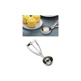 Frosh Shop Ice Cream Scoop Ayarlı Metal Dondurma Kaşık (K246) - Altın - Beyaz