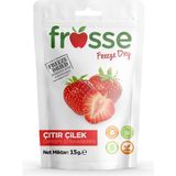 Frosse Çilek Kıtırı - Freeze Dried - Üretici Firmadan Dondurularak Kurutulmuş Çilek Cipsi 15gr - 15 gr
