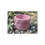 Froyalife Dekoratif Taş Saksı, Pembe, Modern Çiçek Kaktüs Sukulentler İçin