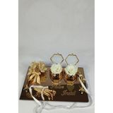 Froyi Söz Tepsisi & Isteme Tepsisi & Kişiye Özel Tasarlanır & Gold Model Lüks - Beyaz