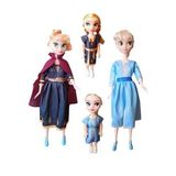Frozen Anna ve Elsa Oyuncak Bebek Seti - 2 Büyük, 2 Küçük (Çok Renkli)