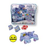 Frozen Çantalı Dizlik ve Dirseklikli 4 Teker Paten Seti - Mor - (22 - 29 Numara için Ayarlanabilir) GVN-S00028298