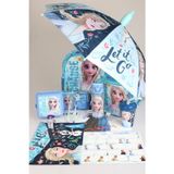 Frozen DEKOMUS LİSANSLI ELSA FROZEN KILIFLI ŞEMSİYE İLE TEK BÖLMELİ KÜÇÜK BOY 32 CM ANAOKUL ,BESLENME VE KALEM ÇANTASI,MATARA,B