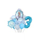 Frozen Elsa 3 Yaş Balon Set Karlar Ülkesi Elsa Konsept Doğum Günü Folyo Balon Set