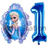 Frozen Elsa Konsept 1 Yaş Balon Set Karlar Ülkesi Tema Doğum Günü Folyo Balon Set