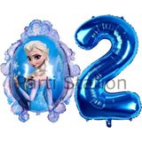 Frozen Elsa Konsept 2 Yaş Balon Set Karlar Ülkesi Tema Doğum Günü Folyo Balon Set