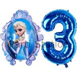Frozen Elsa Konsept 3 Yaş Balon Set Karlar Ülkesi Tema Doğum Günü Folyo Balon Set