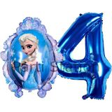 Frozen Elsa Konsept 4 Yaş Balon Set Karlar Ülkesi Tema Doğum Günü Folyo Balon Set