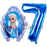 Frozen Elsa Konsept 7 Yaş Balon Set Karlar Ülkesi Tema Doğum Günü Folyo Balon Set