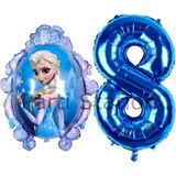 Frozen Elsa Konsept 8 Yaş Balon Set Karlar Ülkesi Tema Doğum Günü Folyo Balon Set