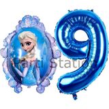 Frozen Elsa Konsept 9 Yaş Balon Set Karlar Ülkesi Tema Doğum Günü Folyo Balon Set