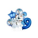 Frozen Elsa Olaf 9 Yaş Balon Set Karlar Ülkesi Elsa Olaf Konsept Doğum Günü Folyo Balon Set