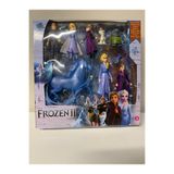 Frozen II Oyuncak Figür Seti, 9'li Deluxe Karlar Ülkesi Figürleri, Elsa, Anna, Kristoff, Olaf, Nokk Buz Atı