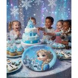 Frozen Kar Prensesi Karton Tabak 23 Cm 8li Doğum Günü Parti Süsü Dekoru