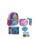 Frozen Lisanslı ilkokul Çantası + Beslenme Çantası + Suluk + Çıtçıt Dosya + Beslenme Kabı Okul Seti