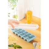Frozia 12 Bölmeli Buz Kalıbı, Şeffaf Kapaklı Silikon Buzluk, Modern Tasarım Plastik