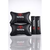 FRTOTO Toyota Oto Koltuk Boyun Yastığı Ve Emniyet Kemer Pedi 2'li Set Ortopedik