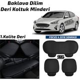 Fruens Ford Focus 4 2018- Sonrası Siyah Deri Oto Koltuk Minderi