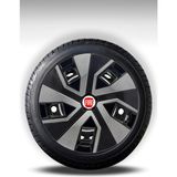 FRWY Fiat 4 Adet Jant Kapağı 14" Inç Gri Siyah ( Egea Fiorino Doblo Linea Punto Albea Palio Uno ) FW014 - Gri - Siyah - 14 inç