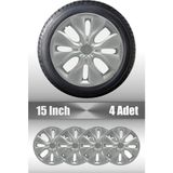 FRWY Fiat 4 Adet Jant Kapağı 15" Inç Gri ( Egea Fiorino Doblo Linea Punto Albea Palio Uno ) FW012 - 15 inç