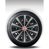 FRWY Fiat 4 Adet Jant Kapağı 15" Inç Gri Siyah ( Egea Fiorino Doblo Linea Punto Albea Palio Uno ) FW027 - Gri - Siyah - 15 inç