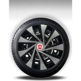FRWY Fiat 4 Adet Jant Kapağı 16" Inç Gri Siyah ( Egea Fiorino Doblo Linea Punto Albea Palio Uno ) FW045 - 16 inç