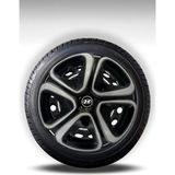 FRWY Ford 4 Adet Jant Kapağı 15" Inç Gri Siyah ( Tourneo Transit Connect Courier Focus Fiesta Fusion ) FW010 - Gri - Siyah - 15 inç