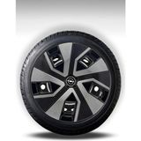 FRWY Nissan 4 Adet Jant Kapağı 14" Inç Gri Siyah ( Micra Note Almira Qashqai Juke Primera Sunny ) FW014 - Gri - Siyah - 14 inç