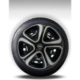 FRWY Nissan 4 Adet Jant Kapağı 15" Inç Gri Siyah ( Micra Note Almira Qashqai Juke Primera Sunny ) FW010 - Gri - Siyah - 15 inç