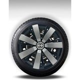 FRWY Nissan 4 Adet Jant Kapağı 15" Inç Gri Siyah ( Micra Note Almira Qashqai Juke Primera Sunny ) FW023 - Gri - Siyah - 15 inç