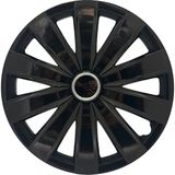 FRWY Nissan 4 Adet Jant Kapağı 16" Inç Piano Black ( Micra Note Almira Qashqai Juke Primera Sunny ) FW037 - Siyah - 16 inç