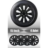 FRWY Opel 4 Adet Jant Kapağı 15" Inç Piano Black ( Corsa C D E Astra G H J Combo Vectra Meriva ) FW045 - Siyah - 15 inç