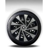 FRWY Peugeot 4 Adet Jant Kapağı 15" Inç Gri Siyah ( 206 207 208 301 306 307 308 Partner Bipper ) FW044 - 15 inç