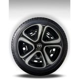 FRWY Toyota 4 Adet Jant Kapağı 16" Inç Gri Siyah ( Corolla Yaris Auris Avensis Carina Hilux ) FW011 - Gri - Siyah - 16 inç