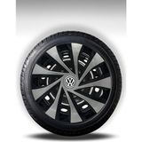 FRWY Volkswagen 4 Adet Jant Kapağı 14" Inç Gri Siyah ( Golf Jetta Polo Caddy Passat Bora ) FW043 - 14 inç