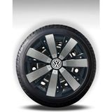 FRWY Volkswagen 4 Adet Jant Kapağı 15" Inç Gri - Siyah ( Golf Jetta Polo Caddy Passat Bora ) FW013 - Gri-Siyah - 15 inç