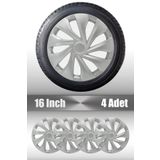 FRWY Volkswagen Golf Jetta Bora 16" Inç Uyumlu 4 Adet 1 Takım Gri Jant Kapağı