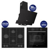 Fryart Chef Edition Siyah 3'Lü Ankastre Set Xe63cs-Ln385-D063sa