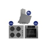 Fryart Gri Cam Ankastre Set | 9 Kademe Ocak | 7 Fonksiyon Fırın | 36 Db Sessiz