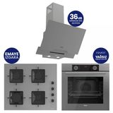 Fryart Hava Fritözü Fonksiyonlu Silentart Gri 3'Lü Ankastre Set ( Xe63cpr-Ss208-D065sa)