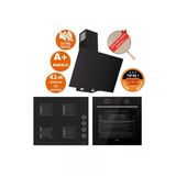 Fryart&Silentart Fora Sessiz Yeni Seri Siyah Ankastre Set ( D077-Sa + Xe63cs + Ss205)