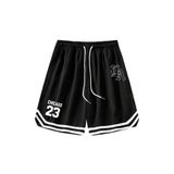 FS CABİN Kadın *Erkek Streetwear Baskılı Basketbol Şortu Oversize Siyah Spor Şort