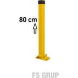 Fs Grup | Katlanabilir Otopark Bariyeri - Sabit Demir Duba 80 cm (Tekli)